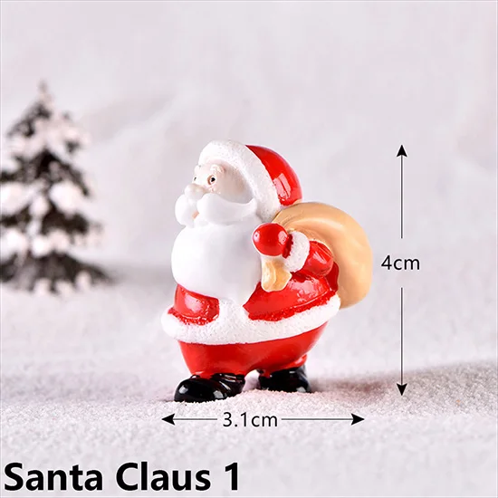 Santa Claus 1 1 шт. Рождественский подарок микро бонсай для пейзажа Сказочный Сад домашний Декор Фигурка снеговика Мини Санта Клаус рождественские украшения аксессуары - Цвет: Santa Claus 1