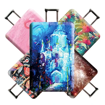 

Luggage Protective Covers Thicker Stretch Fabric Art Pattern Suitcase Cover Protector Dust Travel 18 To 32 Inches Accessories