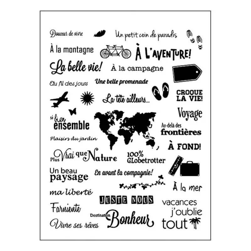 French Transparent Clear Silicone Stamp Seal For DIY Scrapbooking Photo Album | Дом и сад