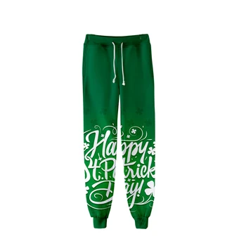 

2019 St. Patrick's Day Pants men Hip Hop Pants Trousers Kpop Fashion Casual High Quality Casual Warm St. Patrick's Day Pants