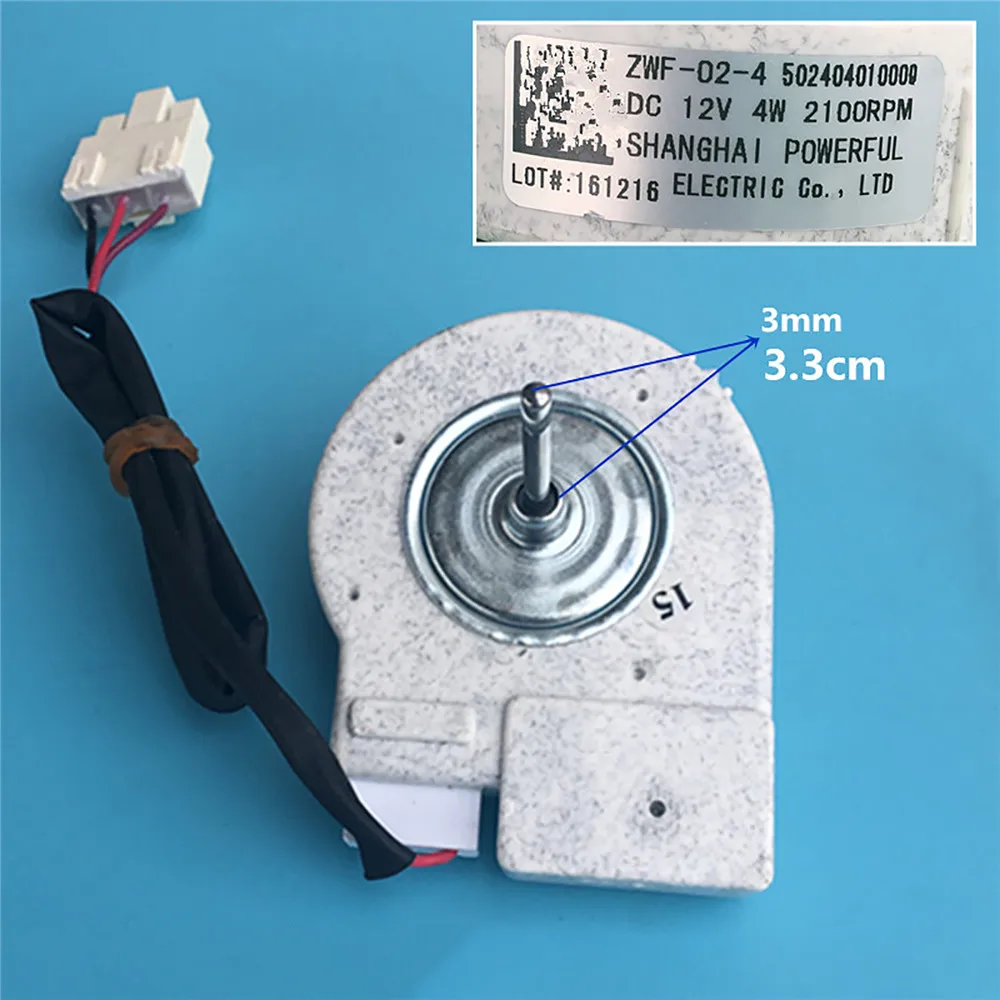 Details about   For Refrigerator Fan Motor 50240401000Q ZWF-02-4 DC12V 4W 2100RPM US 
