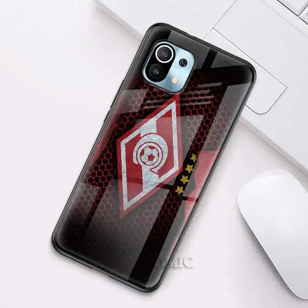 Russian Spartak Moscow Football Glass Case for Xiaomi Redmi Note 9S 8 K40 Mi 11 Poco X3 NFC 9 8T 9T 10T Pro 10 Lite Phone Cover T14