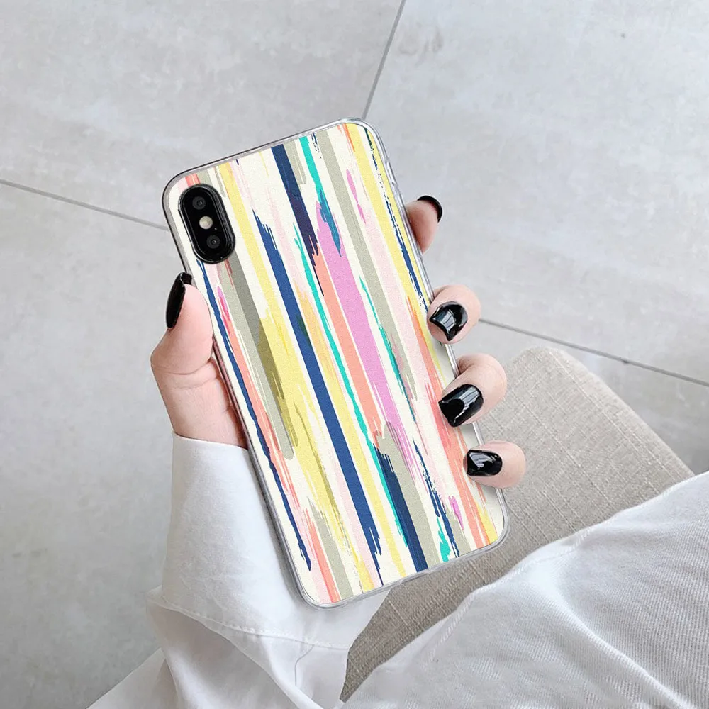 

Stripe Artistic Phone Case Coque For Iphone 5 5S SE 6 6S Plus 7 8 Plus Soft Trendy Phone Cover For Iphone X XS Max XR 11 Pro Max