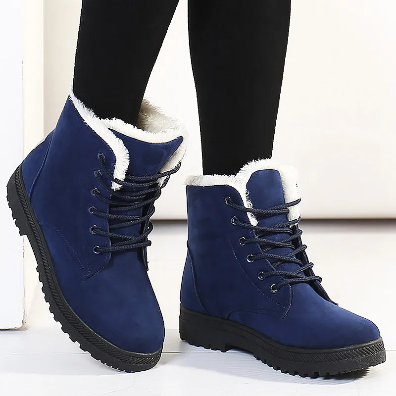 

Fashion warm snow boots 2018 heels winter boots new arrival women ankle boots women shoes warm fur plush Insole shoes womanjmk90