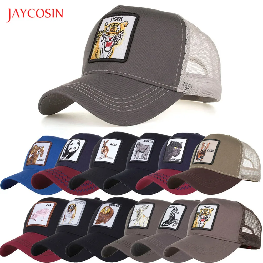 Joycosin, новинка, брендовая бейсболка с животными, женская, дышащая, сетчатая, бейсболка, мужская, папа, шляпа, Лоскутная, бейсболка, s, регулируемые шапки