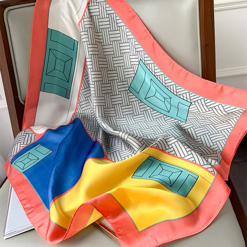 

KOI LEAPING New fashion scarf for ladies geometry printing scarf shawl decorative headscarf professional shawl gift