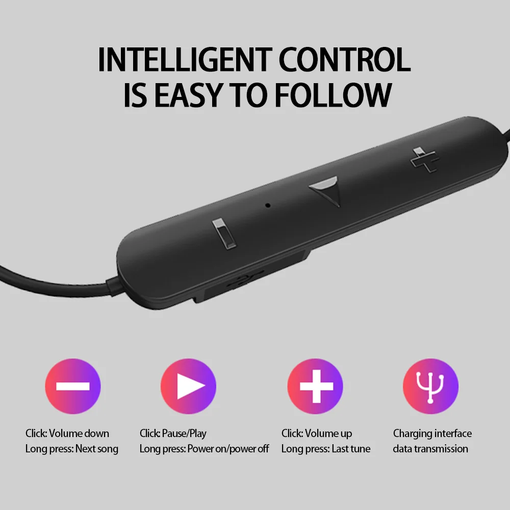 Wireless Bluetooth Earphone Magnetic Neckband Headset Sport Stereo Headphone Halter Neck in Ear Earbuds For Samsung Xiaomi