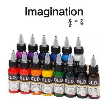 

1oz Tattoo Ink Pigment Set Kits Body Paint 30ml 14 Colors Ink Professional Beauty Permanent Makeup Paints supplies
