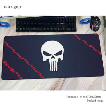 

Punisher skull mouse pad 700x300x4mm gaming mousepad Kawaii office notbook desk mat wrist rest padmouse games pc gamer mats
