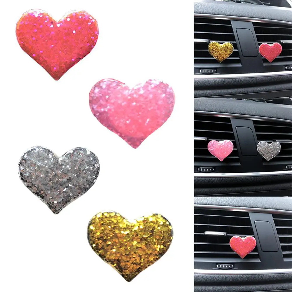 

Shiny Love Heart Car Auto Air Vent Outlet Freshener Fragrance Perfume Clip Decor 2019