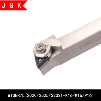 

Compound turning tool rod WTQN WTQNR2020 WTQNL2020 k16 WTQNR2525 m16 WTQNR3232 p16 TNMG Triangle insert TNMG1604 TNMG160404 08