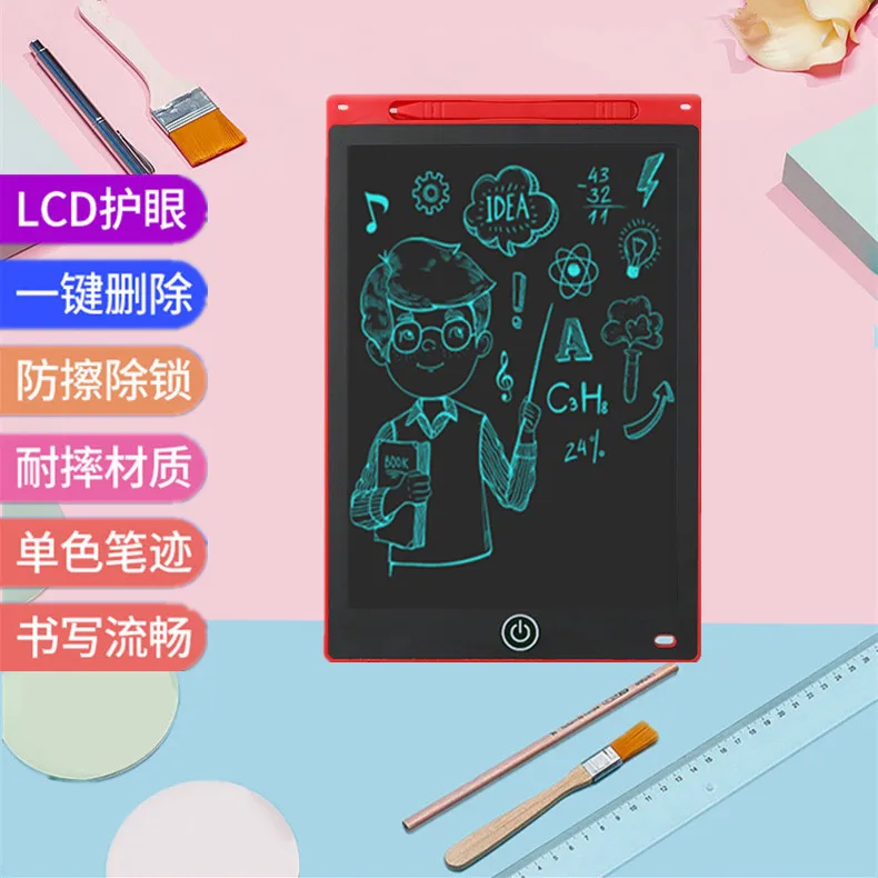 1" lcd Большой 3D коврик повторное использование создать искусство светящийся офисный светильник энергетическая волшебная доска детская доска для письма буфер обмена креативная детская игрушка - Цвет: 12inch red