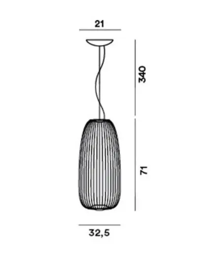 D32CM H72CM Foscarini спицы 1/2 подвесные светильники современный светодиодный подвесной светильник Лофт промышленный птичья клетка блеск подвесные светильники Декор для столовой - Цвет корпуса: D32CM H72CM