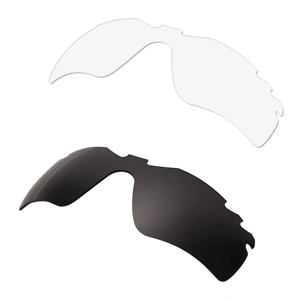 

HKUCO черный/прозрачный 2 пары поляризованных сменных линз для радарных траекторий-вентилируемые солнцезащитные очки повышают четкость