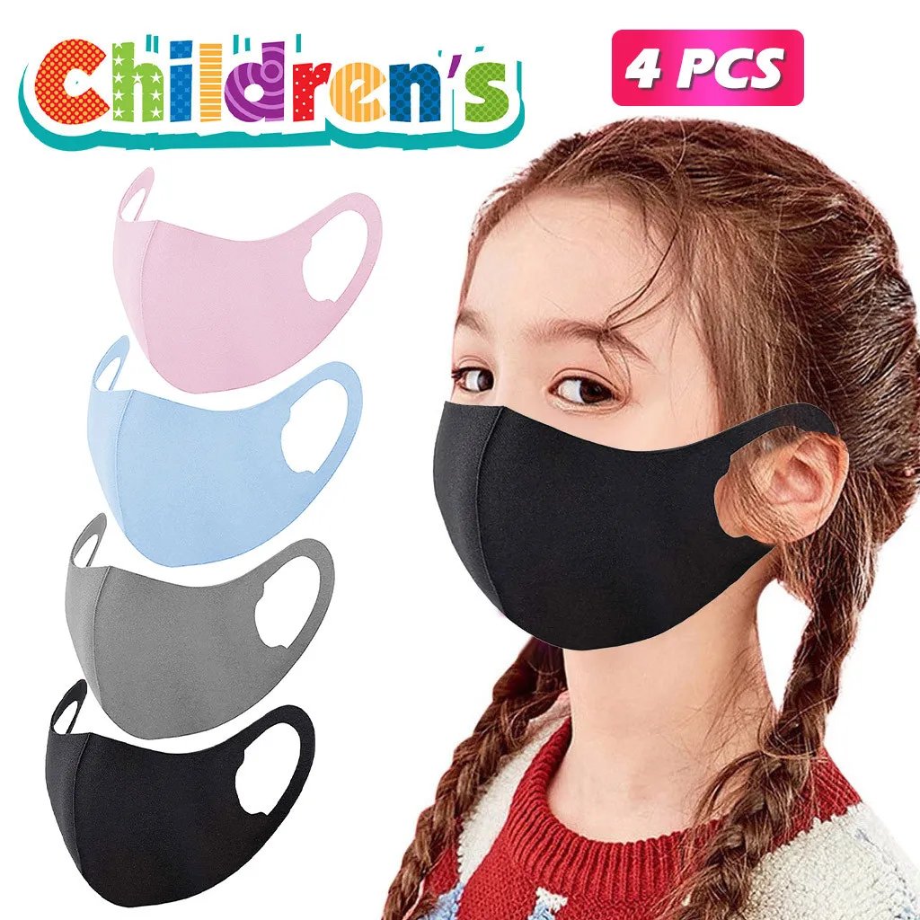 4PC Children's Masks Skil Unisex Washable Reusable 3D Design_Mask Resist Soft Multicolor Mouth Cover mascarilas Masque Maske | Красота и