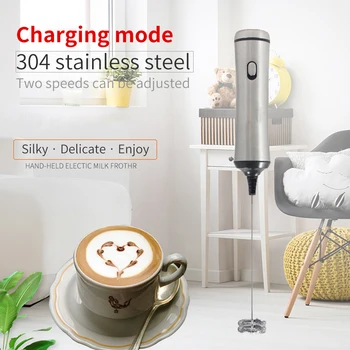 

Electric Hand Whisk Stainless Steel beat egg machine Hand Whisk Explosion-Type Electric Mixer Coffee Beat Machine