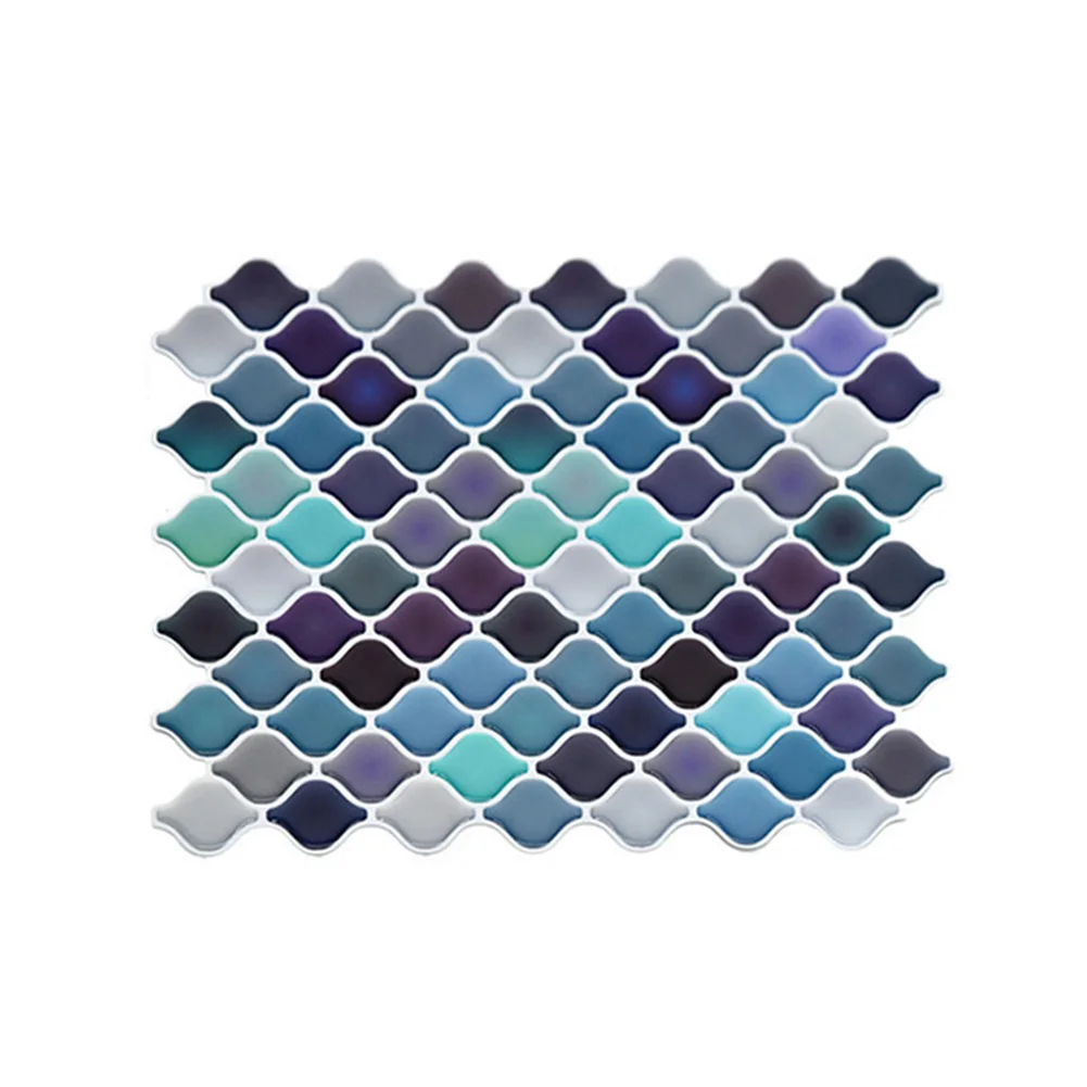 

4pcs/set 3D Rhombus Wall Stickers Eco-friendly Self-adhesive 25x21.3cm Wall Decals JA55