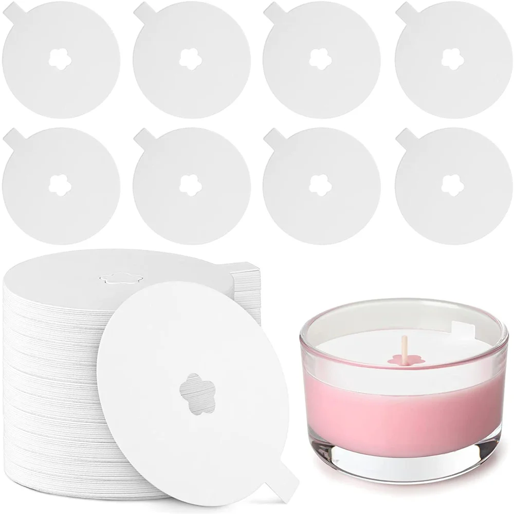 100Pcs Candle Dust Protectors Paper Candle Lids Drip Protectors Vigil Supplies for Craft Making Dust Protection