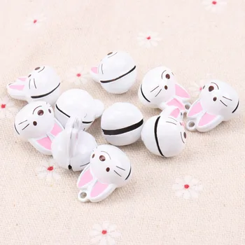 

5pcs Jingle Bells Cute Cat Ornament Metal Bell for Home Party Tree Pendant Children's shaker Decoration 27mm