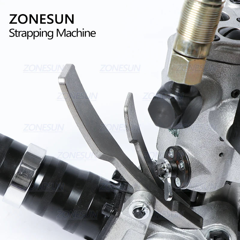 ZONESUN DB-KZ32 Automatic Pneumatic 19-32mm Steel Belt Strapping Machine Tension Cutting Packaging For Wood Steel Strapping Tool