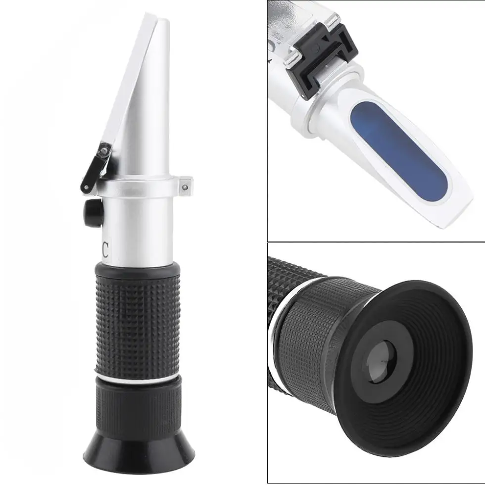 Ручной 2 в 1 0-25% Vol 0-40% Brix Регулируемый рефрактометр винограда и алкоголя с Pipet мини отвертка поддержка руководство