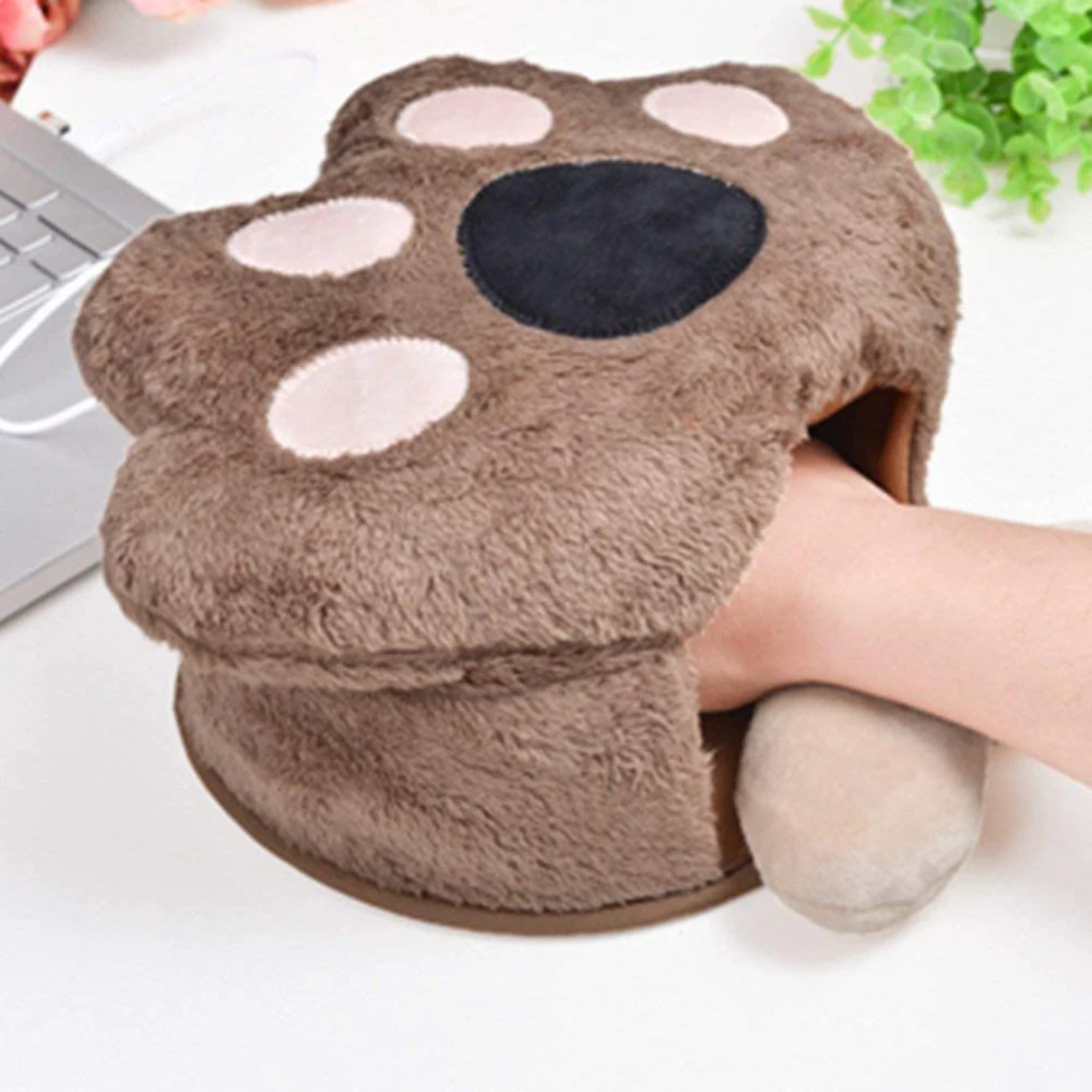 

USB Heated Mouse Pad Heating Mouse Hand Warmer Hand Winter Thickening Plush Mouse Mat Supported by Computer USB Interface