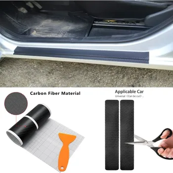 

4PCS 5D Car Dustproof Carbon Fiber Threshold Sticker for Audi A4 B8 A3 A5 A6 A8 B6 B5 B9 Q3 Q5 Q7 C4 C5 C6 C7 B7 Accessories