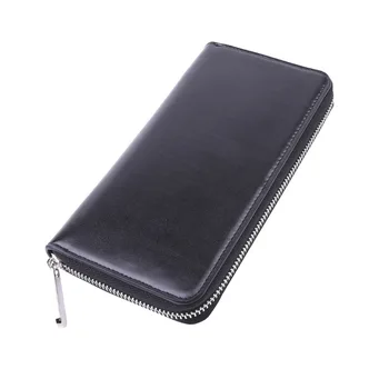 

New Oil Leather Microfiber Men's Long Wallet Large Capacity Zip Fastener Mobile Phone Coin Purse Billetera Hombre Billetera 2020