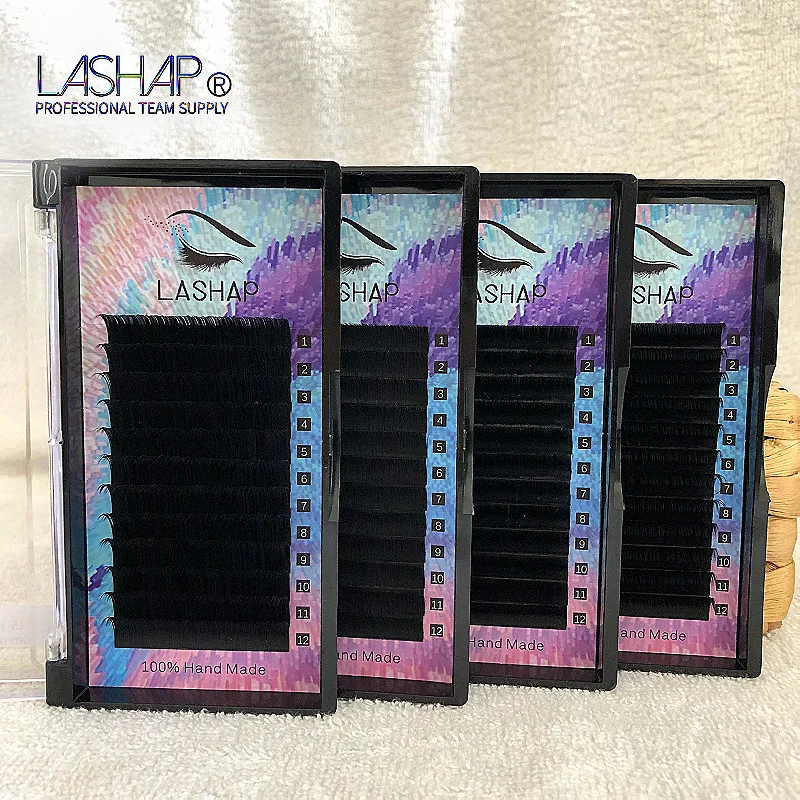 LASHAP 15 мм 12 рядов/коробка Премиум натуральный и мягкий искусственная норка индивидуальное наращивание ресниц для макияжа maquiagem cilios