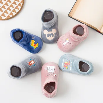 

Floor Socks Baby Socks Children Toddler Socks Cartoon Non-slip Socks Set Indoor Socks Autumn and Winter Plus Velvet
