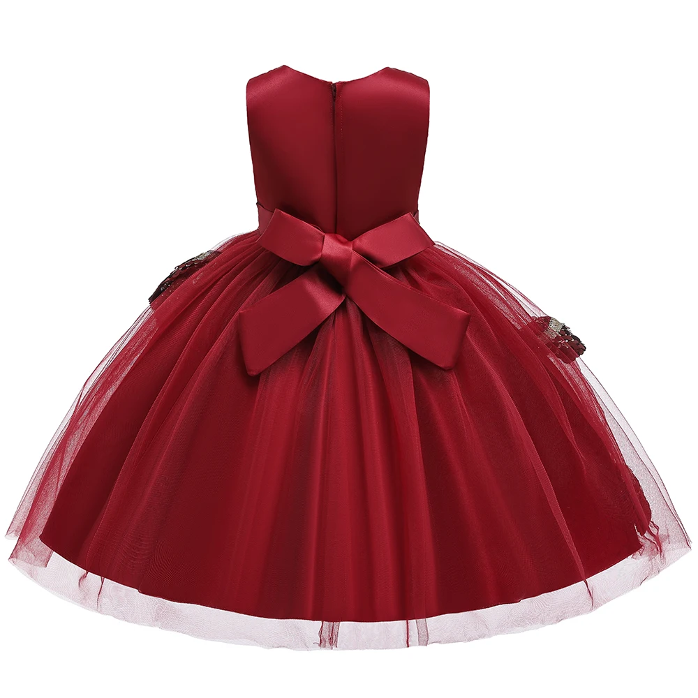 Новое платье для девочек вечерние летние платья принцессы для маленьких девочек детская одежда с хлопковой подкладкой платья с принтом в виде банта