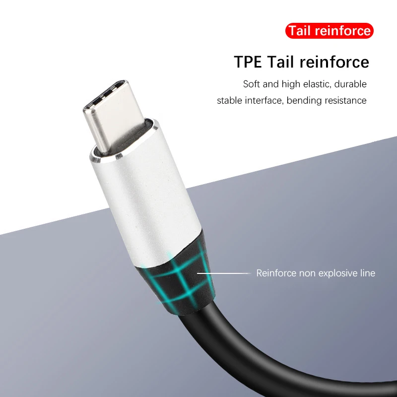 Фото TYPE-C 3,1 Gen2 10G 4K 60 Гц PD100W кабель для передачи данных для ноутбука 5A 16-ядерный полнофункциональный 4K видеокабель №5