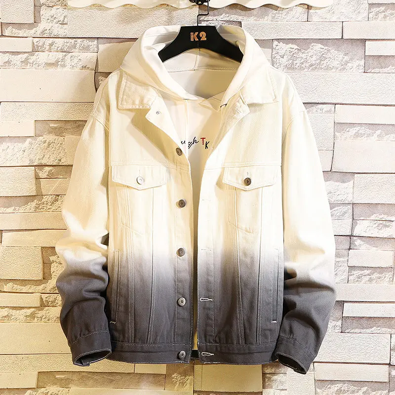 Idopy Jaket Denim Fashion Pria Mantel 