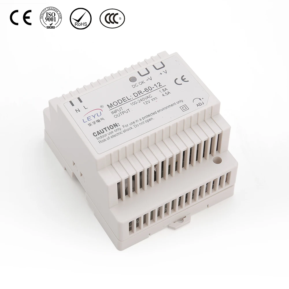 

New mode DR-60 Din Rail Type switching power supply single output Mini Size 60w 5v with CE