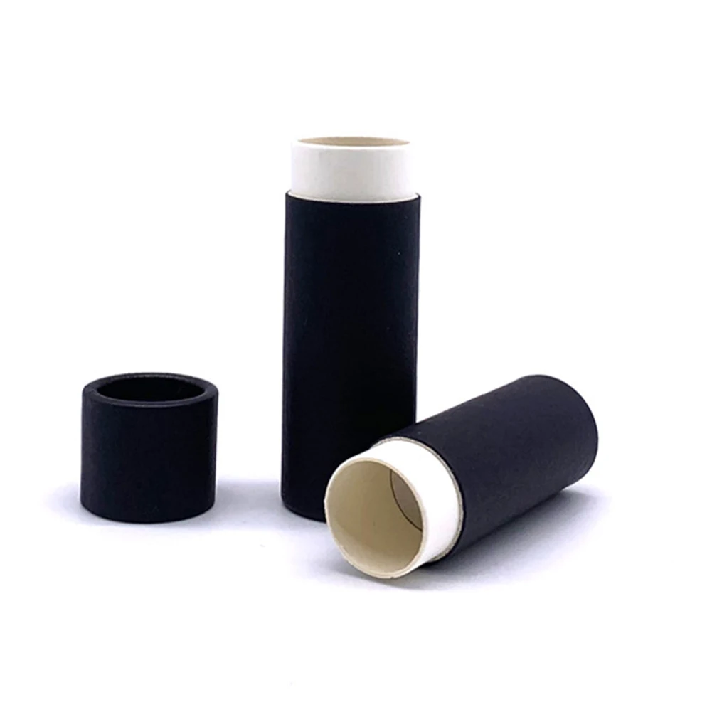 

50PCS Empty Paper Shell Lipstick Tubes with Cap Lip Balm Chapstick Holder DIY Makeup Tools Refillable Container