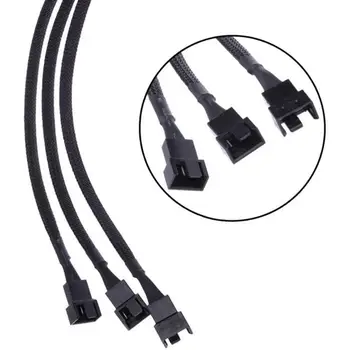 

27cm Molex To 3 Way 4Pin Fan Adapter for Computer Case Fan / CPU Fan / Mining Cooling Fans black