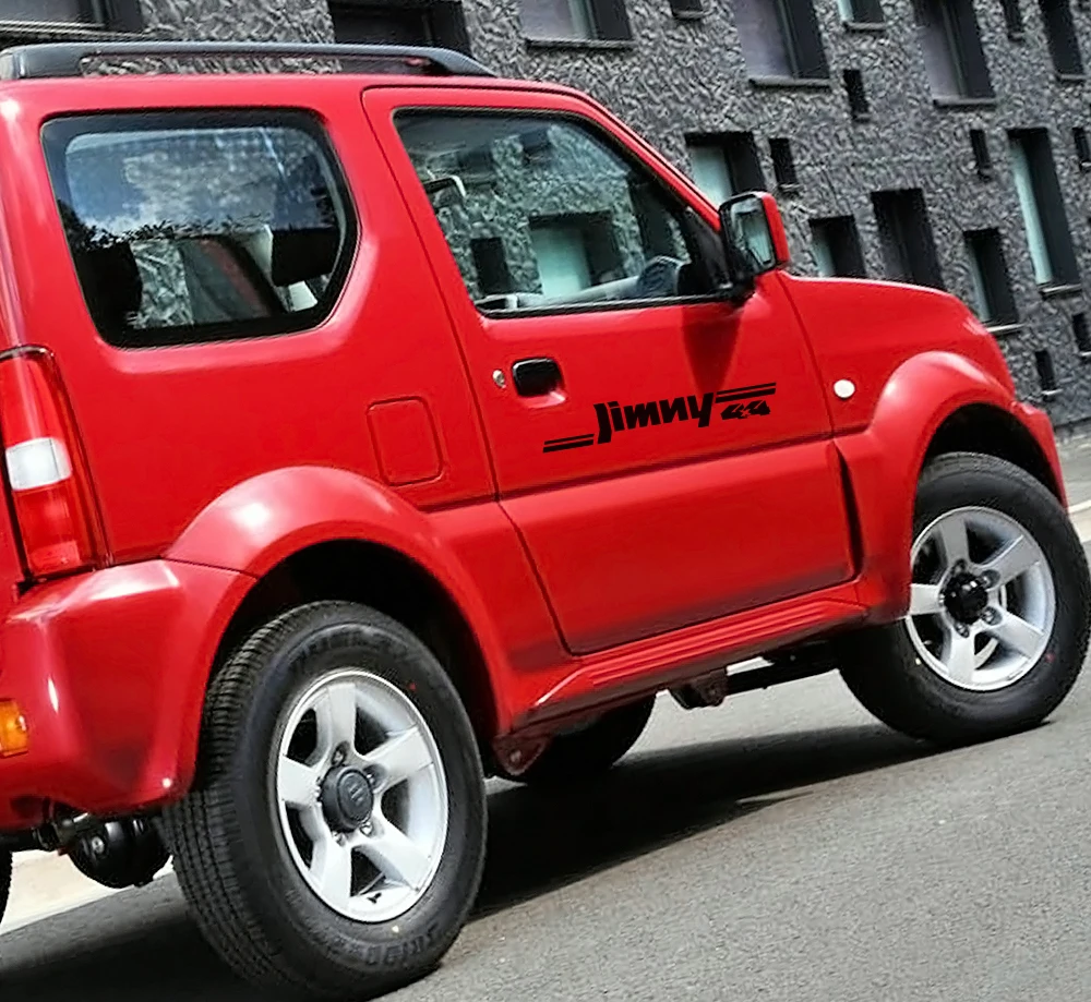 2 шт./лот, Гоночная машина, стильные дверные наклейки для Suzuki Jimny 4X4, внедорожные виниловые наклейки для автомобиля, украшения кузова, наклейки, авто аксессуары