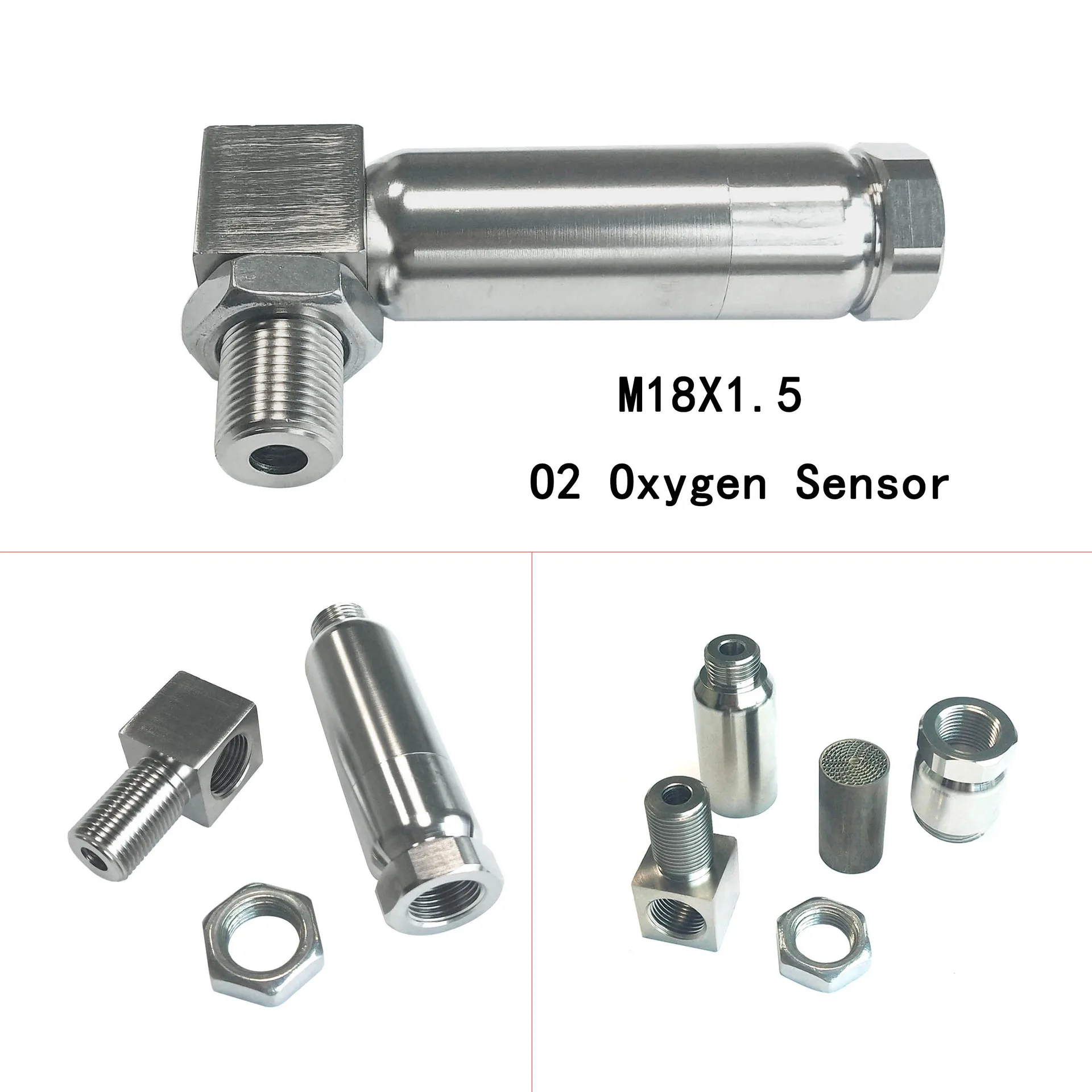 Jiax 90 Degree O2 Oxygen Sensor Extender Spacer 02 Bung Extension