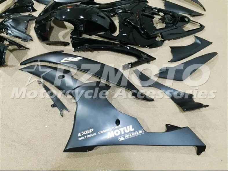 4Gifts New ABS Injection Mold motorcycle Fairings Fit For YAMAHA YZF-R6-600 2008- 08-16 Fairing Bodywork Set Custom black