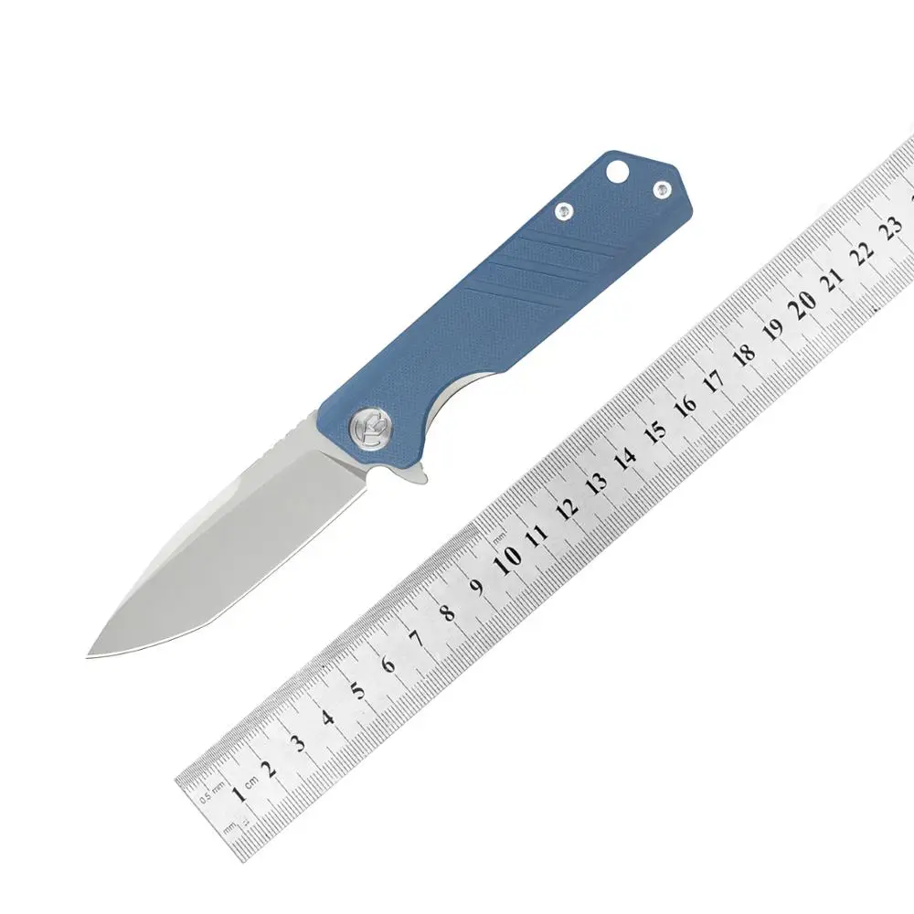 Kubey KB144 тактический складной карманный нож, AUS-10 лезвие с G10 ручкой, Открытый Охота - Цвет: Синий