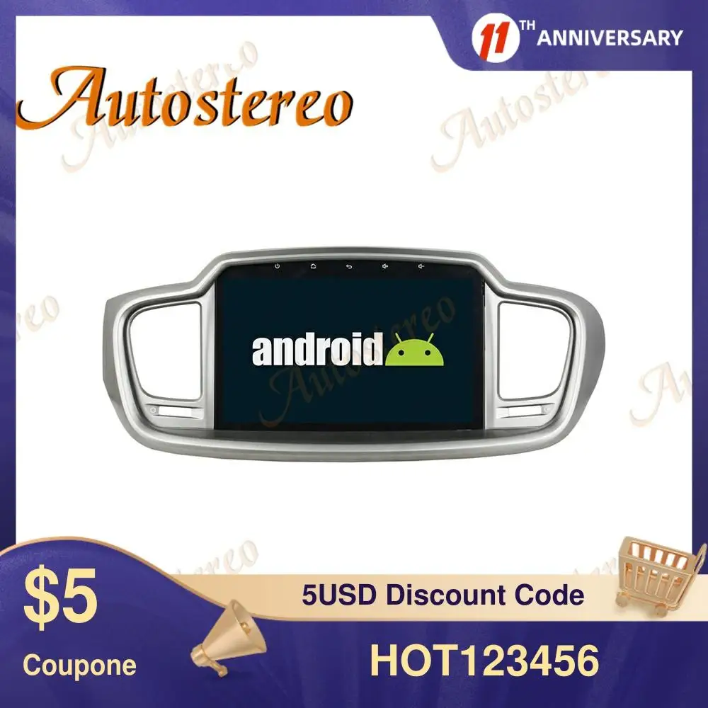

Android 9.0 8 Core GPS Navigation Car No DVD Player For Kia SORENTO 2015 2016 Multimedia Player Auto Radio Stereo Head Unit DSP