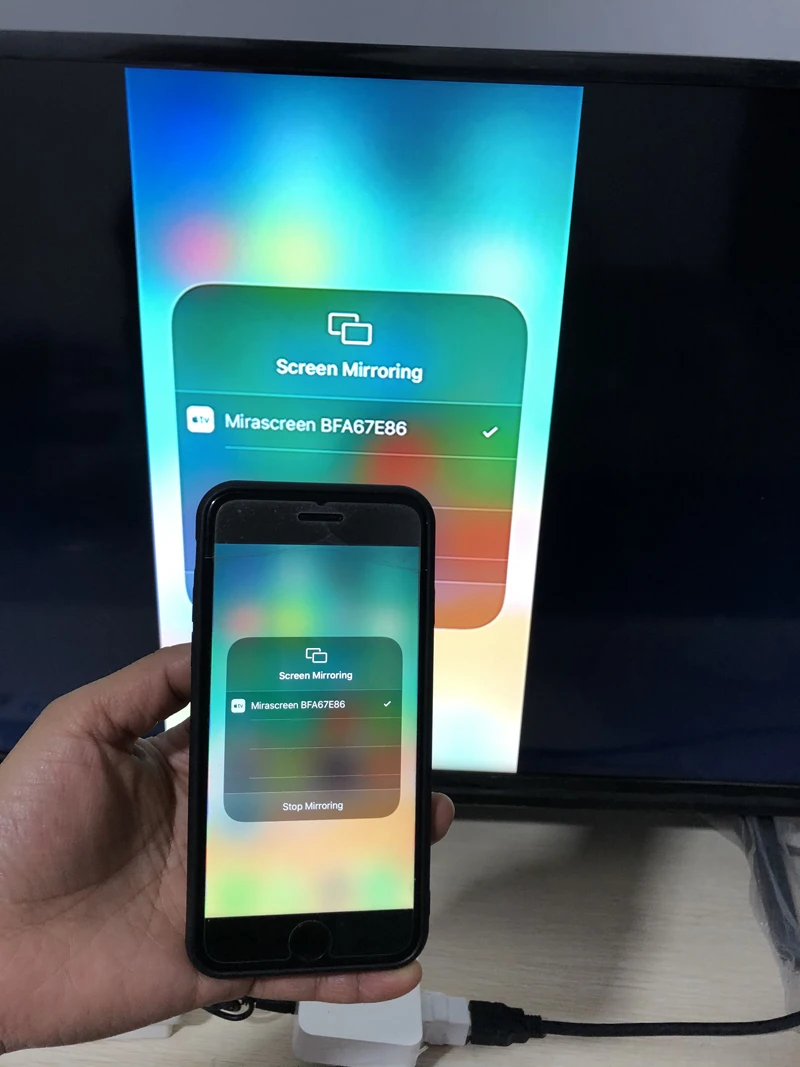 Беспроводной Wi Fi Mirror link Box HDMI Dongle AV адаптер для iPhone 11 Android Phone Аудио Видео Miracast экран