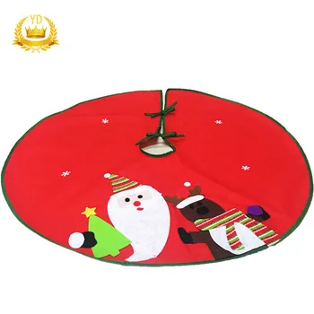 

90cm Red Christmas Tree Skirt Apron Xmas Tree Ornament Christmas Decorations for Home Natal Navidad Party Decoration YDHS