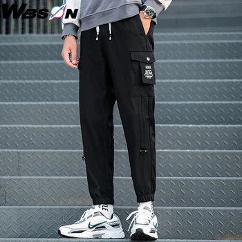 

Wbson 2020 Brand Streetwear Hip Hop Cargo Pants Men Japanese Style Harem Slim Pants Ankle Length Trousers Men KDSD2904