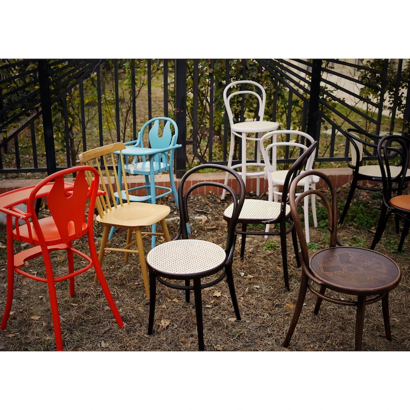 Обеденный стул из изогнутой древесины thonet французский ретро обеденный старой