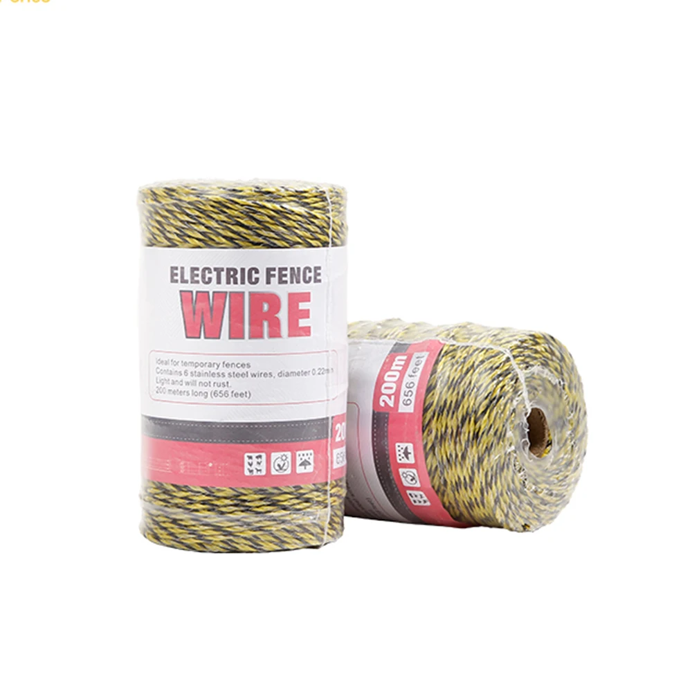 Lydite Electric Fence Wire 200 M/ 656 Feet 6 Conductor Yellow and Black  Color - AliExpress