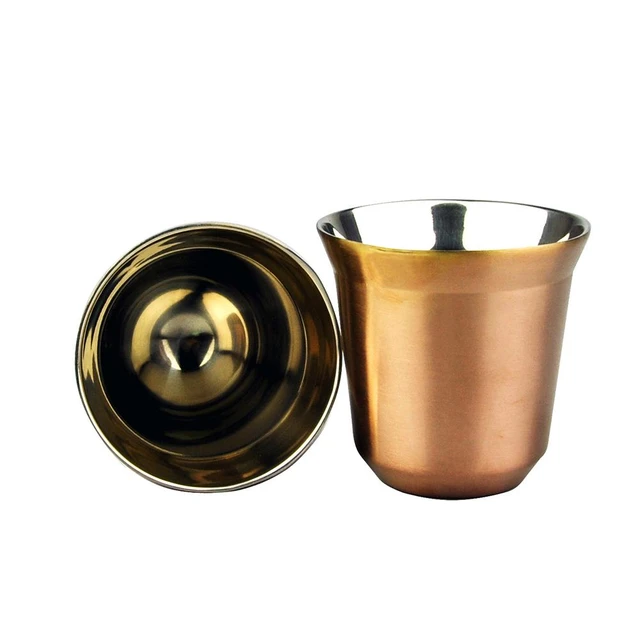 Insulation Nespresso Pixie Coffee Cup 80ml/150ml Double Wall Stainless  Steel Espresso Cup Capsule Shape Cute Thermo Coffee Mugs - AliExpress