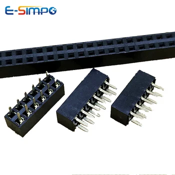 

100pcs 2.54mm ph5.0 double row Straight 2X3P/4P/5P/6P/10P/12P/20P/40P pcb board female pin header connector socket