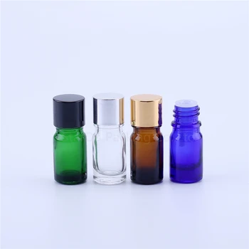 

2pcs 5ml Glass Bottles Empty Bottle For Essential Oil Perfume Liquid Holder Bottles + Cap Portable