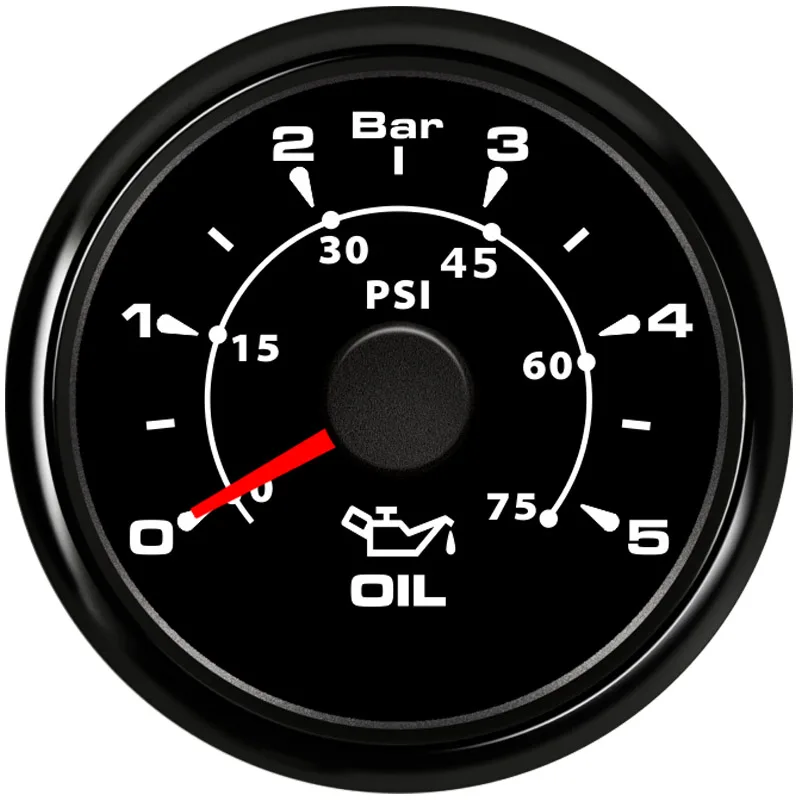 52 мм светодиодный Манометр 0~ 5 бар/0~ 75psi для BMW e39 Автомобильная внешняя конструкция для монтажа на Мотоцикл Авто прибор измерения двигателя - Цвет: 0-5 bar